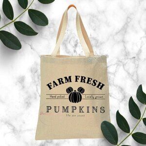 Farm Fresh Pumpkins Reusable Canvas Tote - Natural